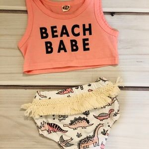 Beach babe crop top/bloomers
